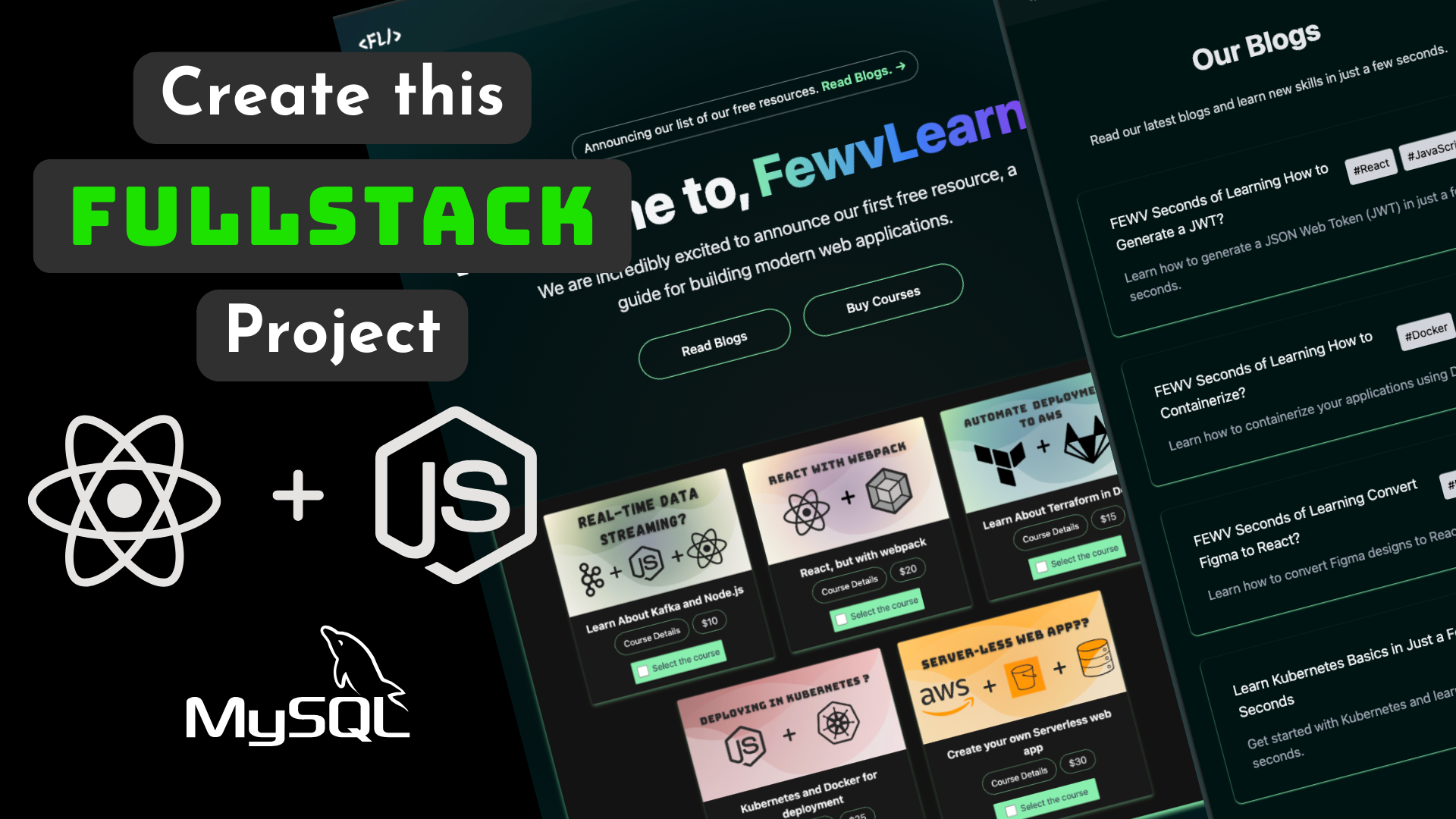 Create this Fullstack App Fewvlearns